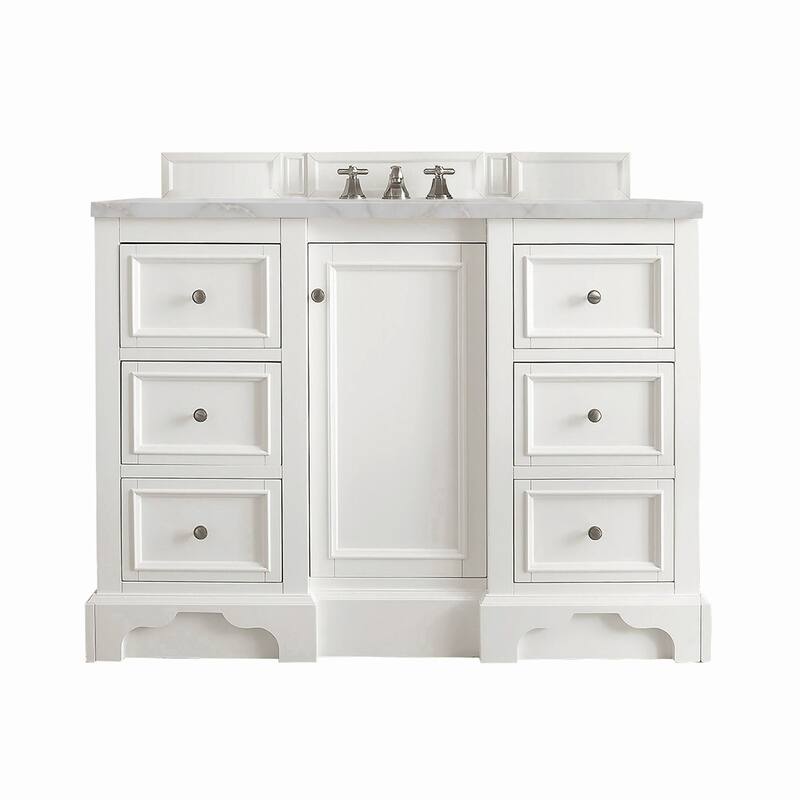 James Martin Vanities 825-V48-3VSL De Soto 48" Single Basin Poplar - Bright White - Painted