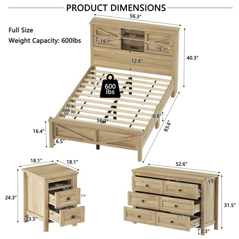 Full Size Farmhouse Bedroom Set