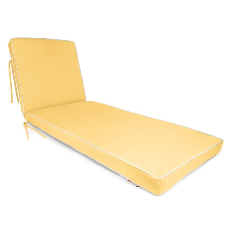 Sunbrella Contrast Corded Chaise Cushion by Austin Horn Classics - Daffodil