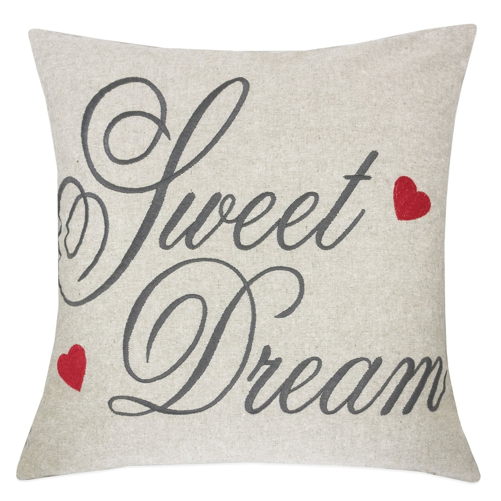 Homey Cozy Sweet Dream Throw Pillow Cover & Insert ( Set of 2 )