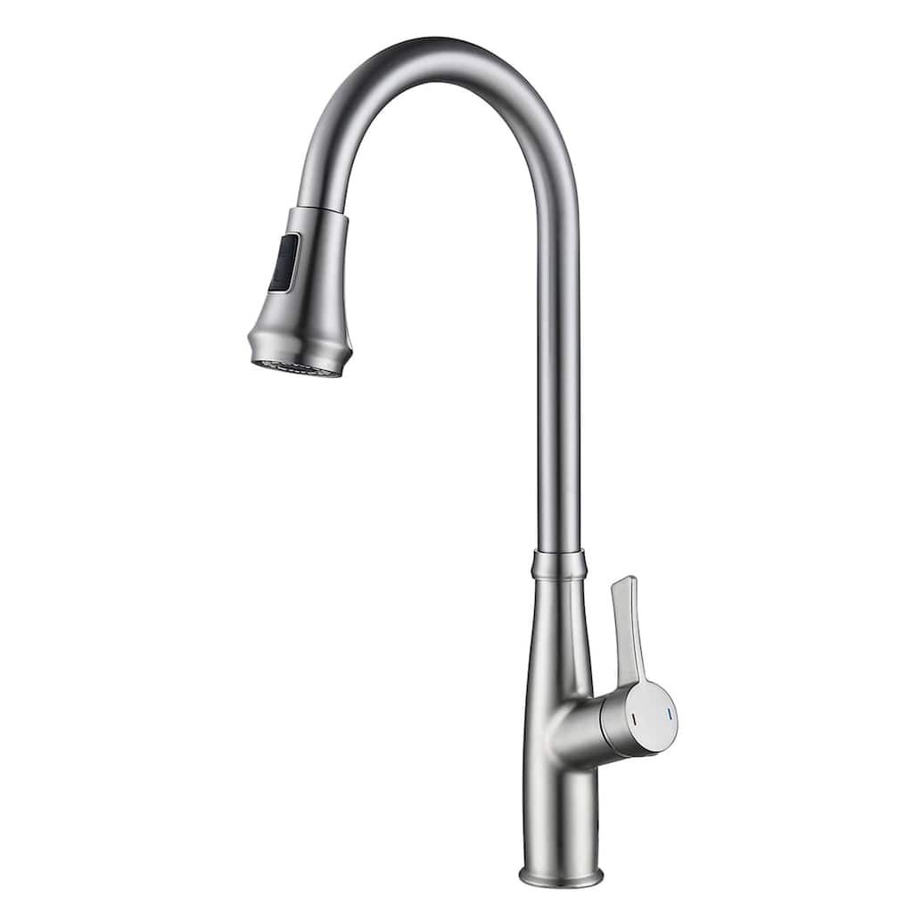 Kitchen Faucet with Pull Down Sprayer Single Handle Kitchen Sink Faucets Modern One Hole Kitchen Faucets With Deck Plate
