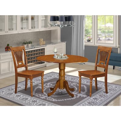 Round Dining Table Set for 2 - Kitchen Table with Chairs - Small Space Dining Furniture