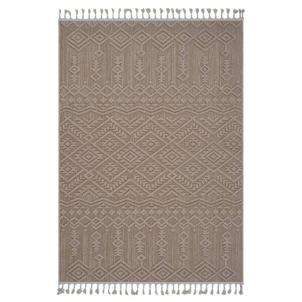 slide 2 of 8, LOOM & LUXE Collection 6X9 Natural/Traditional Area Rug - 93" D x 79" W x 0.28" H