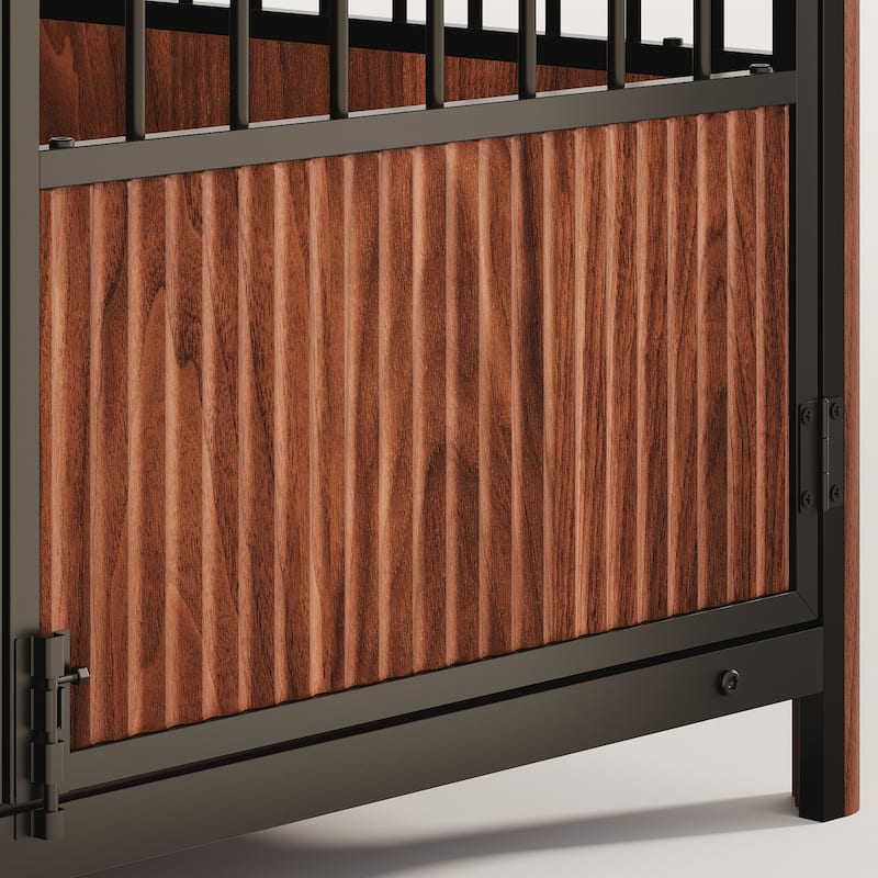 GDF Studio - Oakridge Modern Furniture Dog Crate with Multi-Door Design