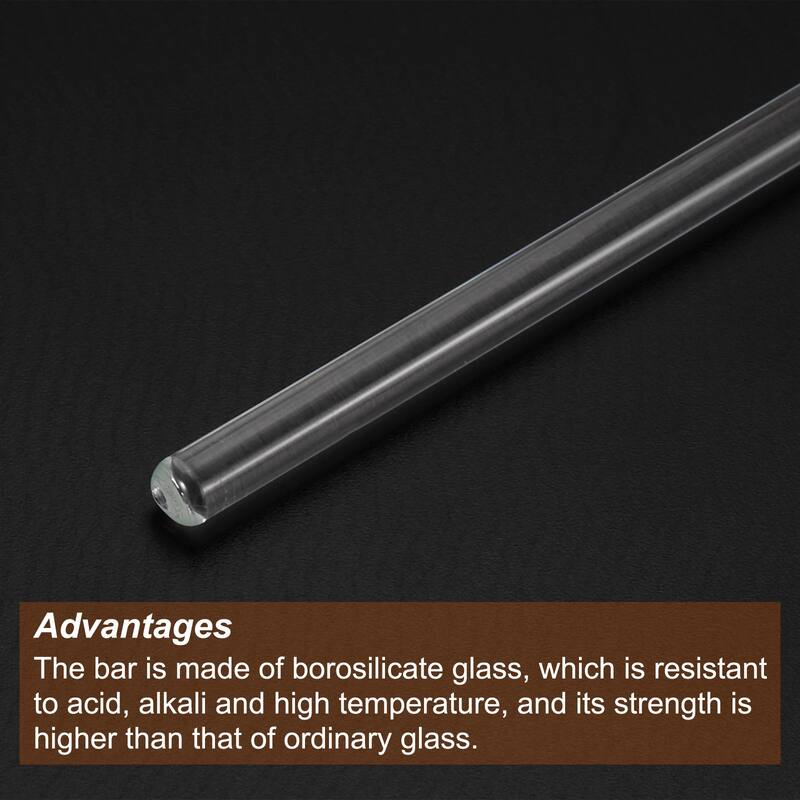 3.3 Borosilicate Glass Stick 5.91" 7.87" 9.84" 11.81" Length Stir Rod - Clear