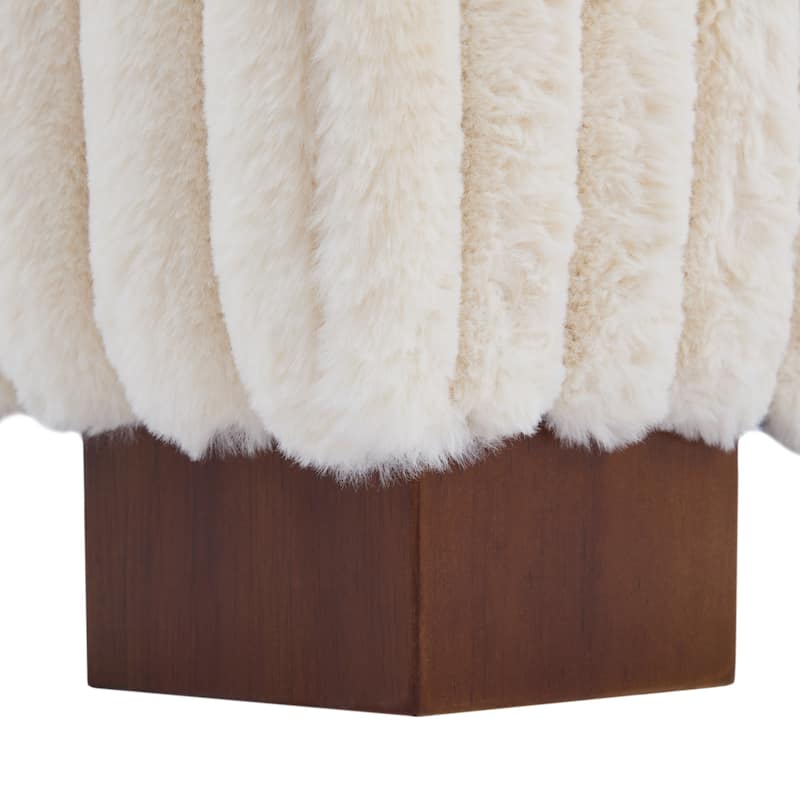 UIXE Upholstered Plush Bedroom Lounge Chairs with Left Armrest & Lumbar Pillow