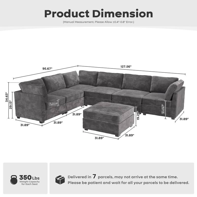 OVIOS Cloud-Like L-Shaped Sofa