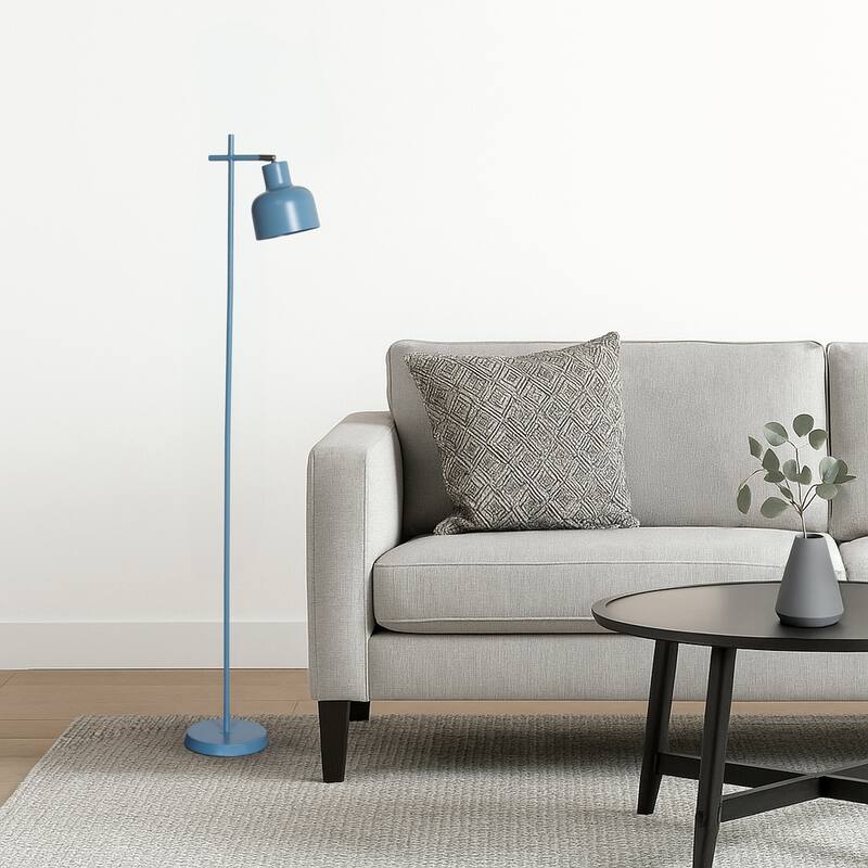 Metal Adjustable Spotlight Floor Lamp with Rotary Switch - 10.55 x 7.87 x 54.72 in. (L x W x H)
