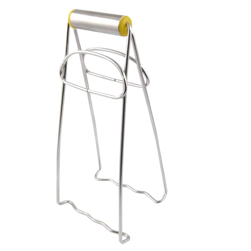 Cook Chef Stainless Steel Folding Hot Dish Plate Clip Tong - Yellow,Silver - 4.3" x 1'' x 10"(L*W*H)