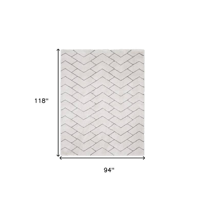 Hoxi Power Loomed Modern Stain Resistant Soft Area Rug By HomeRoots - 118' X '94' X '1.58