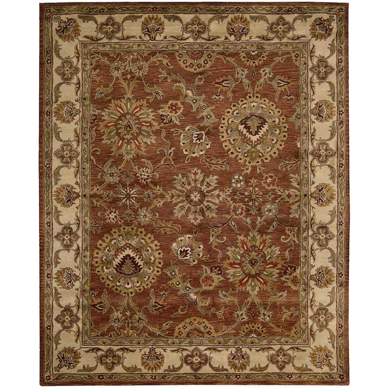 Nourison Jaipur Bordered Area Rug - 9'6" x 13'6" - Rust - Rectangle