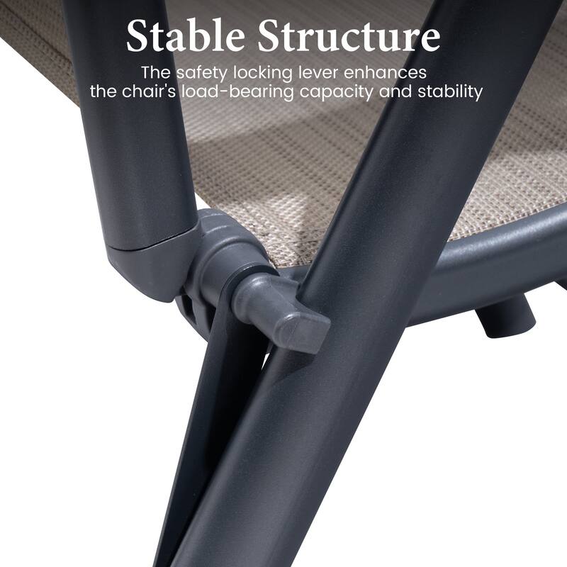 7-Piece Outdoor Dining Set Rectangle Patio Dining Table and Folding Adjustable Dining Chairs