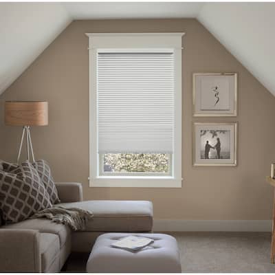 BlindsAvenue Custom 3/4" Pleat, Cordless Cellular Shades, Color Ice, Blackout Fabric