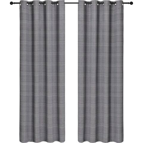 Curtain Room Darkening 2PK Houndstooth Check - 84" x 54"