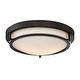 preview thumbnail 7 of 8, Meridian M60019 2 Light 13" Wide Flush Mount Bowl Ceiling Fixture