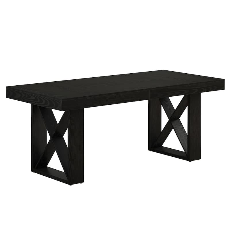 63-Inch Rectangle Dining Table for 4-6 People, Farmhouse Kitchen Table