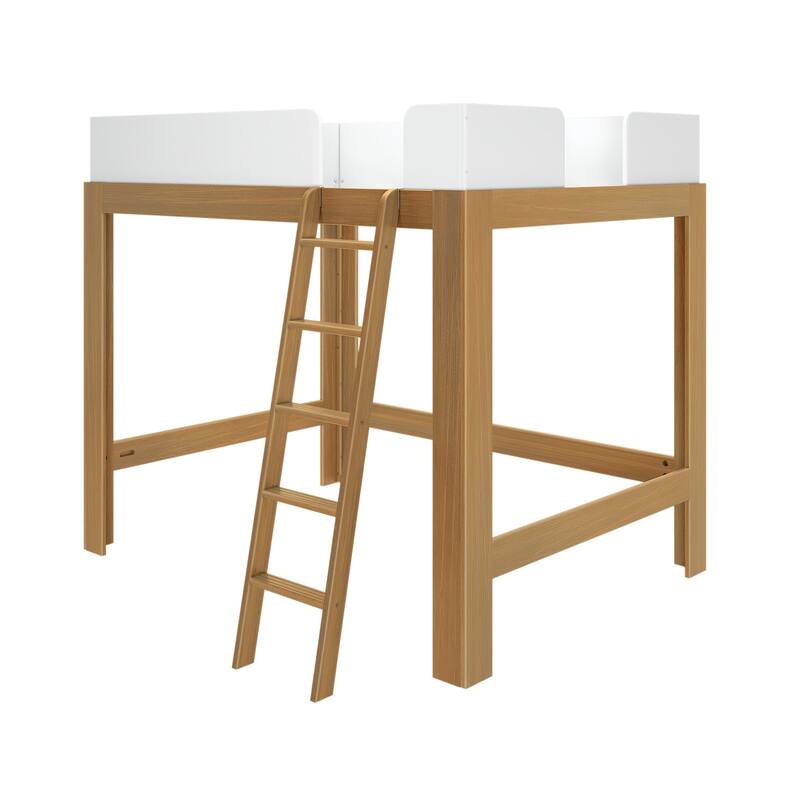 Max and Lily Mid-Century Modern Full-Size High Loft Bed