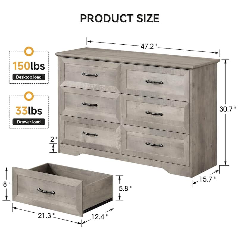 Dresser for Bedroom with 5/6 Drawers
