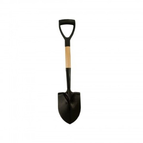 27" x 6" Black and Beige Small Garden Shovel with Plastic Handle - N/A