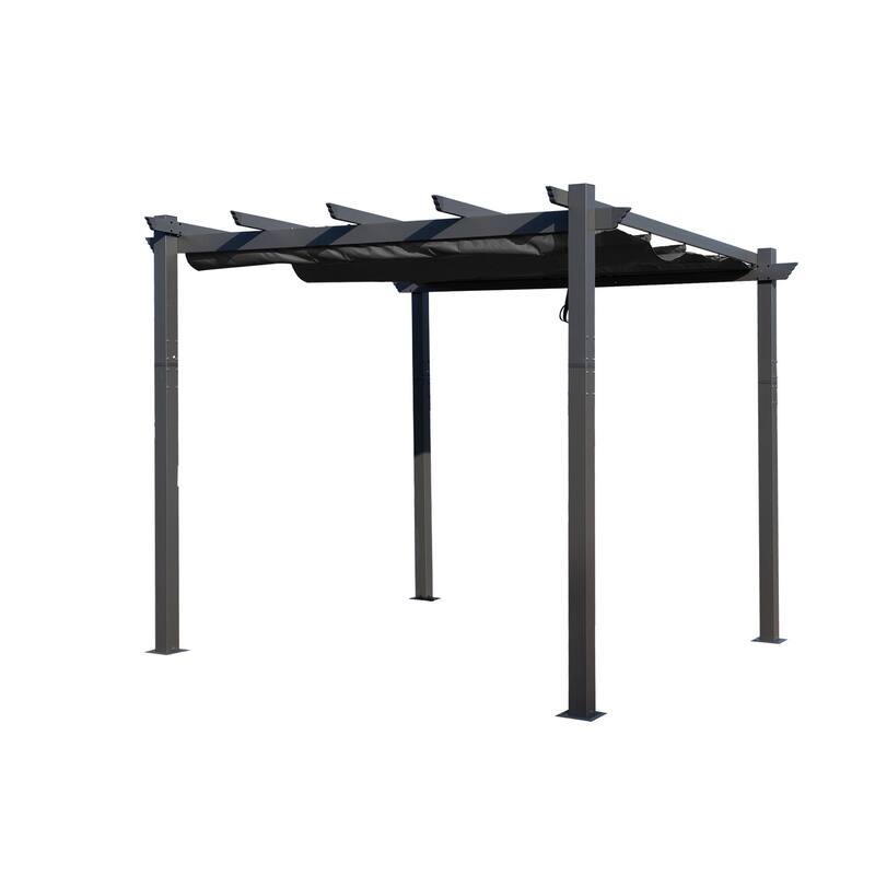 Kozyard Atlantics Outdoor 10'x13' Extra Large BBQ Grill Pergola with Sun Shade Gazebo Canopy
