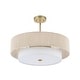 preview thumbnail 30 of 30, GetLedel 20" 4-Light Hand-woven Rope Drum Semi-flush Mount Chandelier
