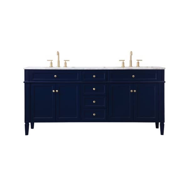slide 2 of 10, Elegant Lighting VF12572D Park Avenue 72" Free Standing Double Basin Blue - Painted