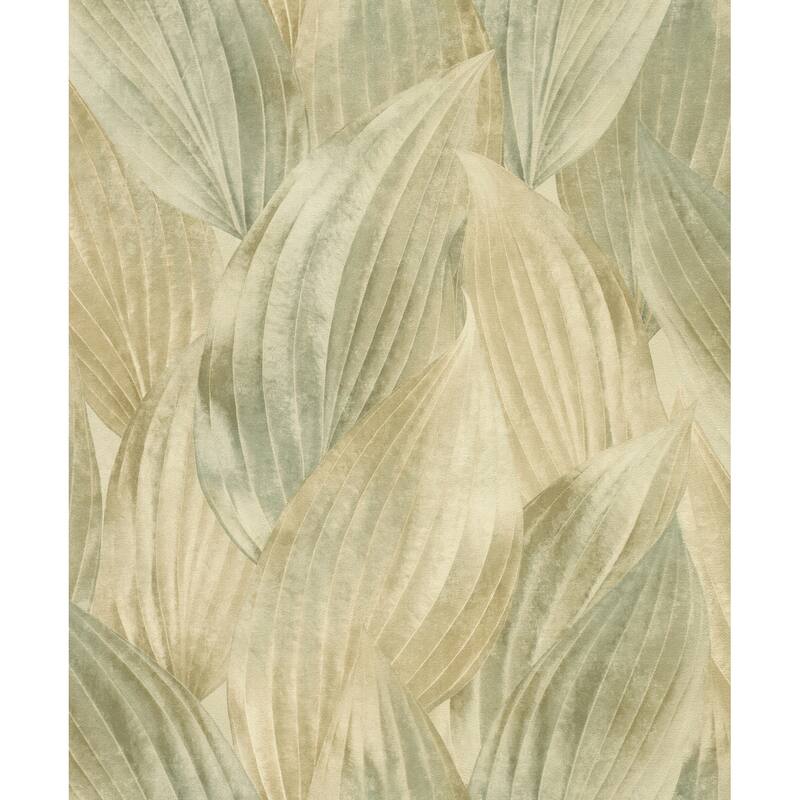 A-Street Prints Melora Green Leaf Wallpaper