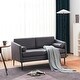 preview thumbnail 11 of 17, Modern Sofa With Pillow, Two-Seater Chair with Solid wood legs Dark Grey