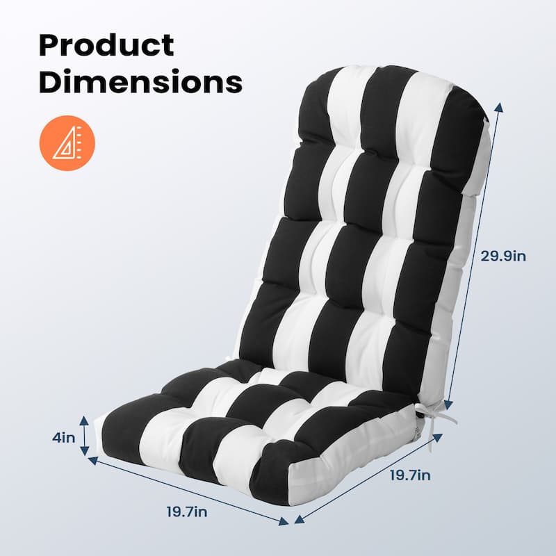 Outdoor Adirondack Chair Cushion Rocking Chair Cushions Thickened Patio Chair Pad with Sunbrella