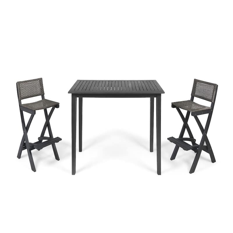 Polaris 45-inch 3-piece Outdoor Bar Table Set by Christopher Knight Home