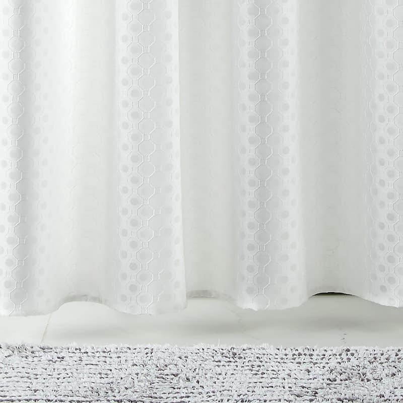 Radley Geometric Buttonhole Top Shower Curtain