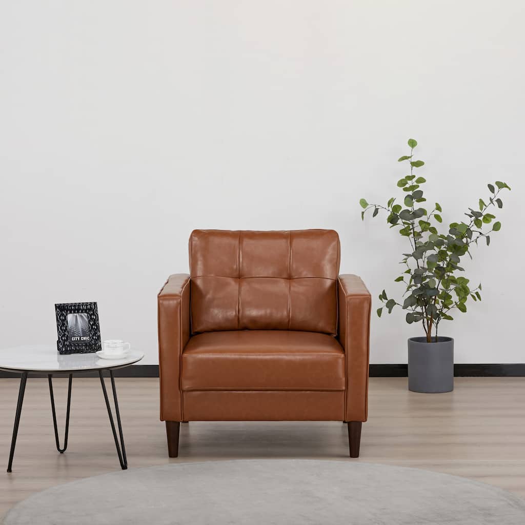 Artdeco Home - Anza Faux Leather Arm Chair