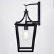 preview thumbnail 7 of 6, VAXCEL Cottage Grove 1-Light Matte Black Outdoor Wall Sconce made of Durable Metal, Clear Glass Shade, LED Compatible