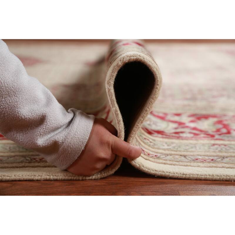 Medallion Tabriz Mahi Oriental Large Rug Handmade Wool Carpet - 10'2"x 14'3"