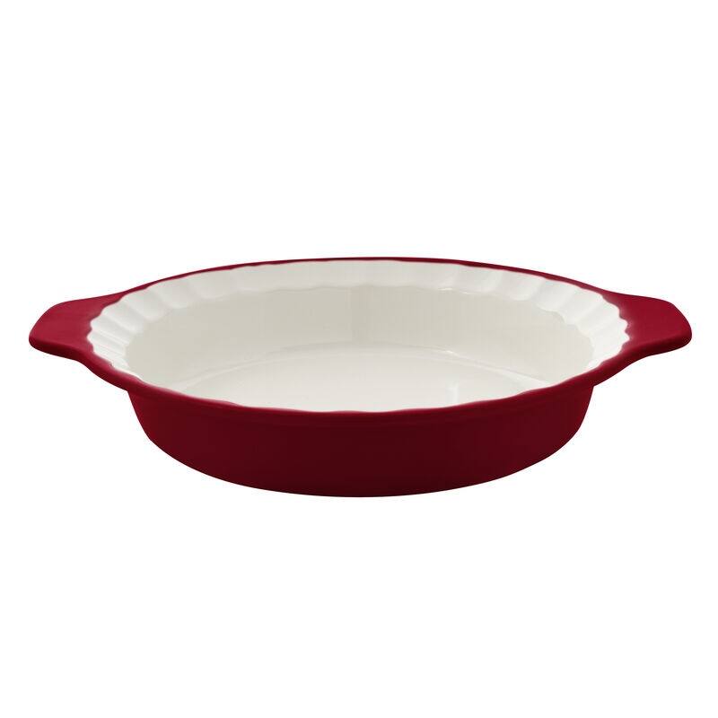 KitchenAid Vitrified Stoneware Pie Plate, 9 Inch, Red