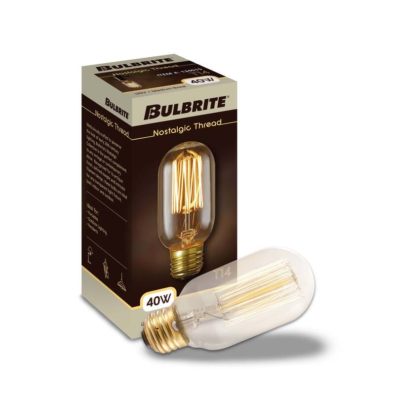 Bulbrite Pack of (4) Dimmable Antique Nostalgic Filament Incandescent Bulb