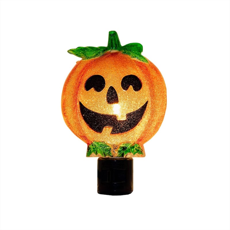 Novelty Lights LED Pumpkin Halloween Night Light with Swivel Plug - String Lights