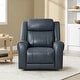 preview thumbnail 36 of 51, Leo Dual Motor Genuine Leather Power Recliner With Power Headrest