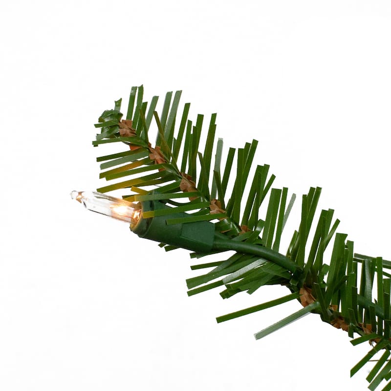 Pre-Lit Medium Alpine Artificial Christmas Tree - 7' - Clear Lights - 7 Foot