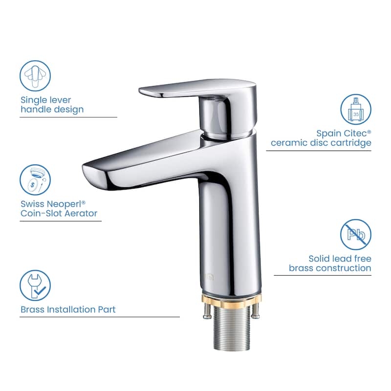 Harmony Single Handle Bathroom Vanity Sink Faucet