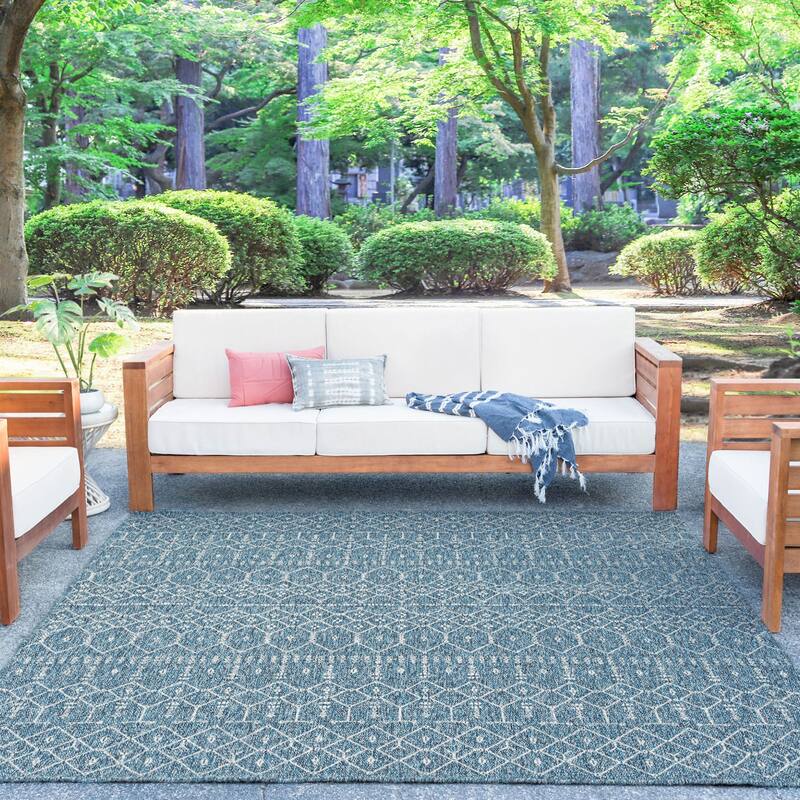 Seros Scandinavian Geometric Indoor/Outdoor Area Rug