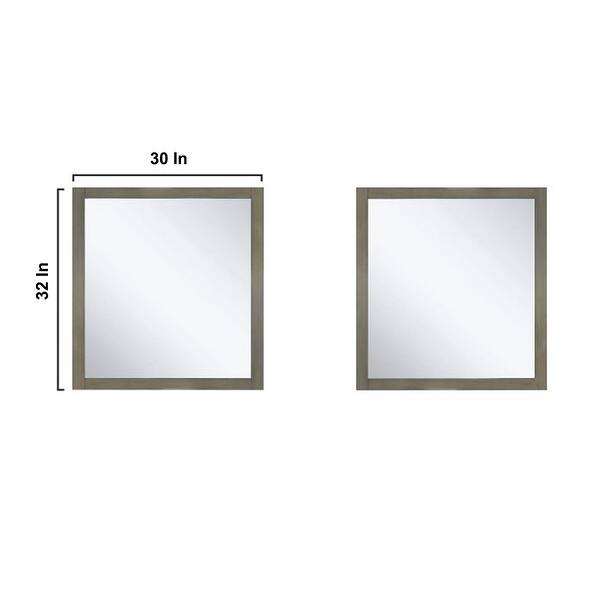 Marsyas 80 in W x 22 in D Dark Grey Double Bath Vanity and 30 in