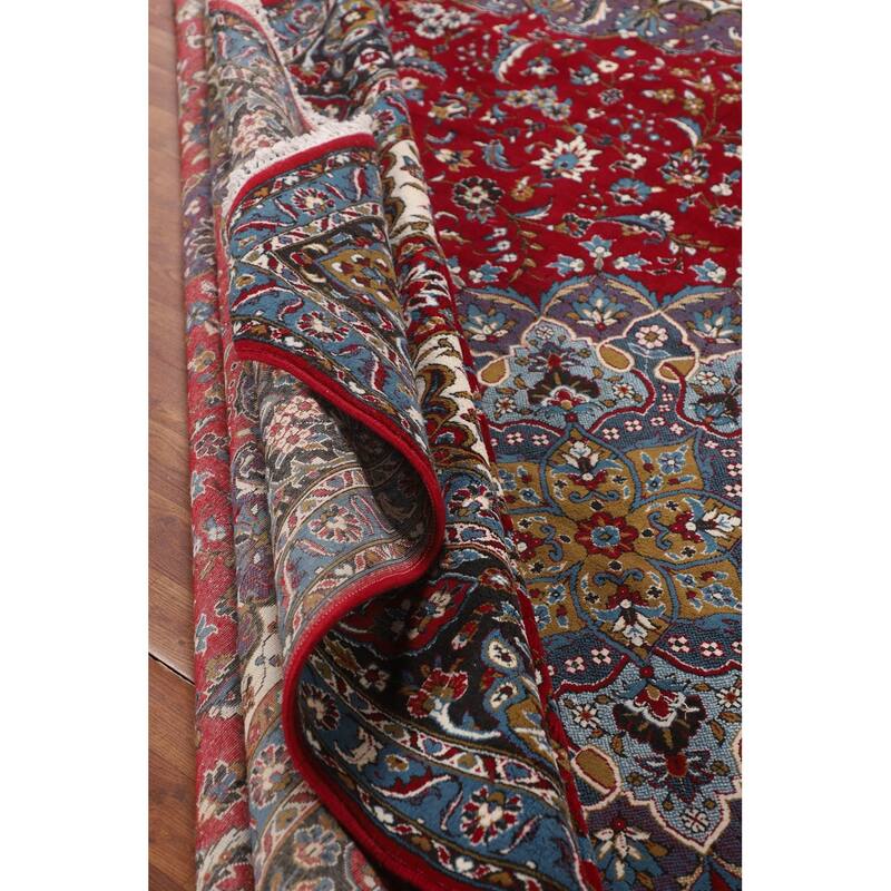 Medallion Kashan Turkish Area Rug Machine Made Living Room Carpet - 9'8" x 13'0"