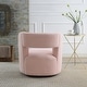 preview thumbnail 12 of 25, Swivel Barrel Chair with Soft Teddy Fabric, Comfy Round Accent Chair for Living Room