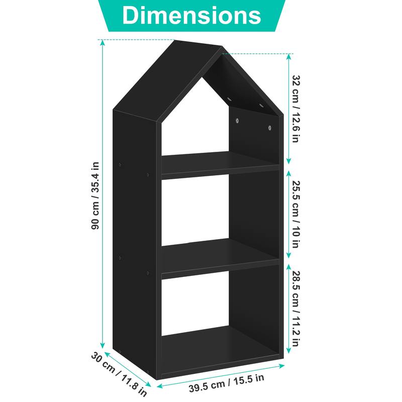 Tier Open Shelf Bookcase, Freestanding Shelves and Cube Organizer for Display