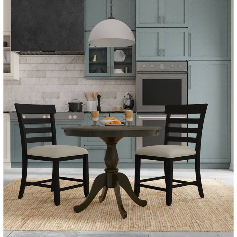 Round Pedestal Dining Table - 36" - Black