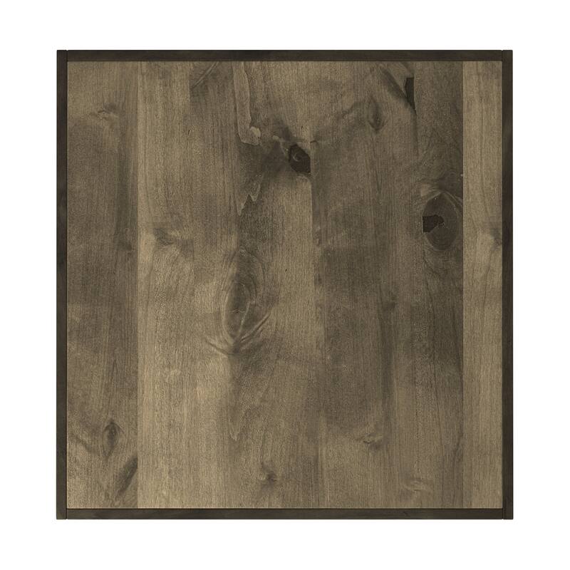 Bridgevine Home Joshua Creek 36 inch high 3-shelf Bookcase, No Assembly Required, Barnwood Finish