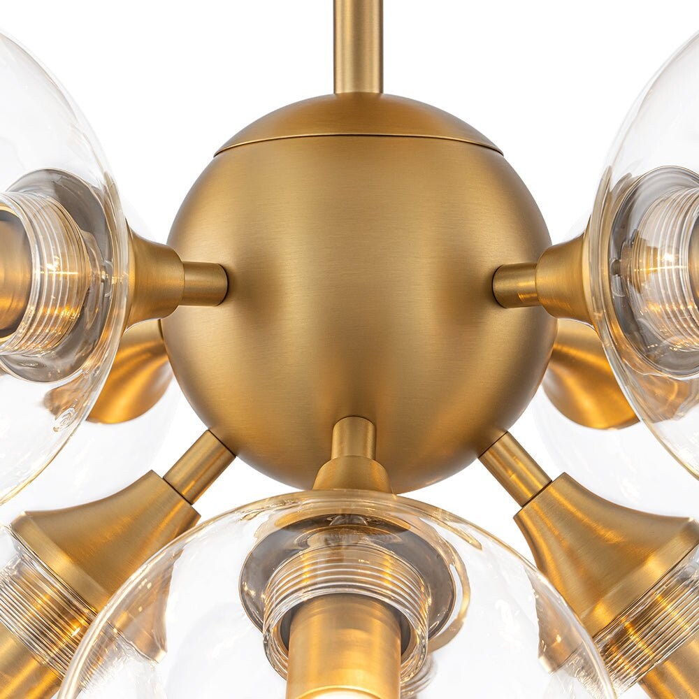 Funky 9-Light Tiered Glass Globe Bubble Semi Flush Mount 20.5in