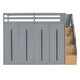 preview thumbnail 4 of 18, Gray Twin Size Solid Wood Modern Loft Bed with Storage Stairs and Wardrobes