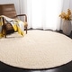 preview thumbnail 34 of 121, SAFAVIEH Athens Shag Ilaha 1.5-inch Thick Rug 6'7" Round - Ivory - Round